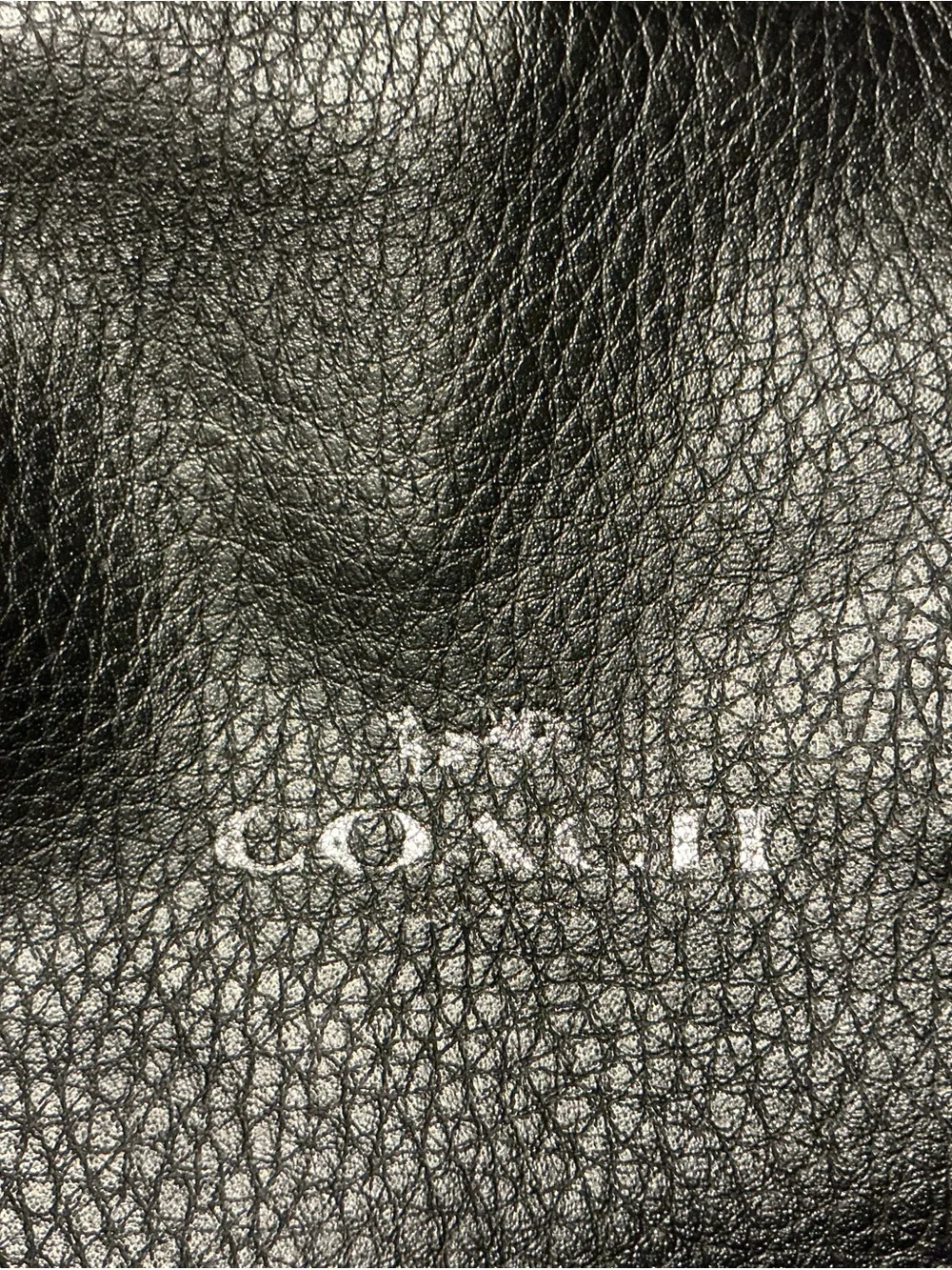 Coach Black Leather Tote with Pink Web Handles